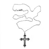 Rose Gold, Gold or Silver Christian Cross Pendant on bead chain