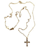 Resurrection Cross on Beaded Chain Necklace