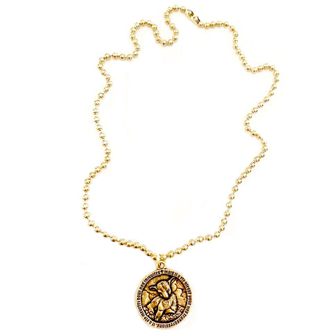 Fleur-de-Lis Coin Necklace