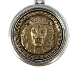 Intrépide Lion Coin Toggle Curb Link Unisex Necklace