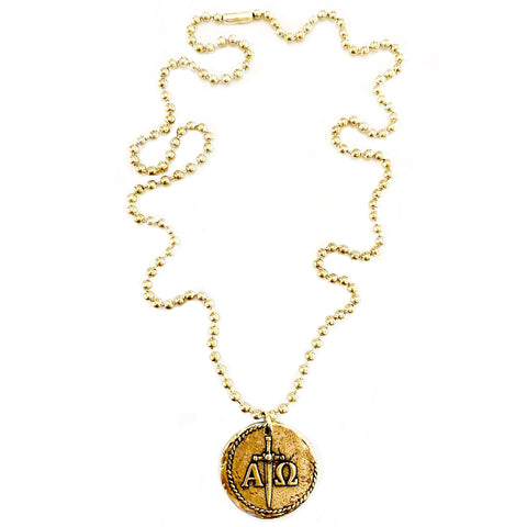 Fleur-de-Lis Coin Necklace