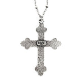 Rose Gold, Gold or Silver Christian Cross Pendant on bead chain