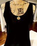 Large Sterling or 14k gold plated Alpha and Omega Reversible Coin Stainless Ball Chain Necklace