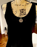 Silver or gold Greek Cross IXOYE ball chain necklace