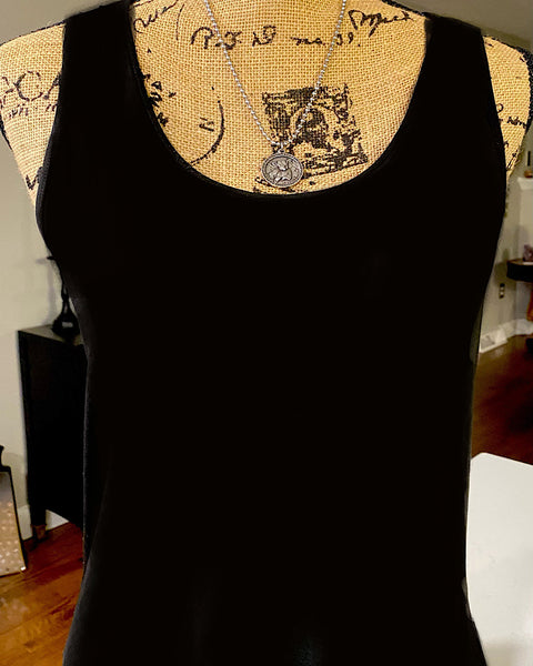 Silver prophetic Lamb Coin Necklace