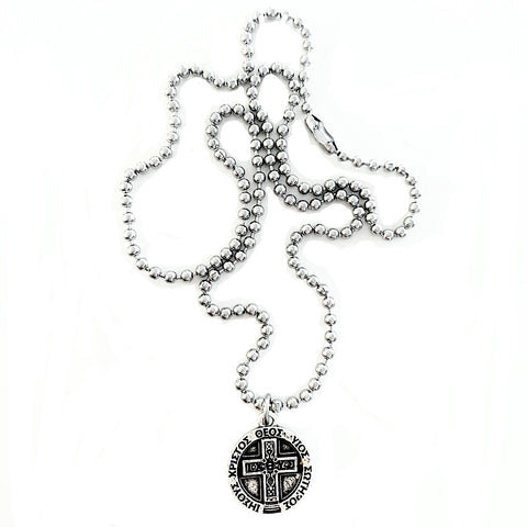 New! IXOYE Cross Coin Ball Chain Necklace
