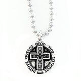 Silver Greek Cross IXOYE necklace
