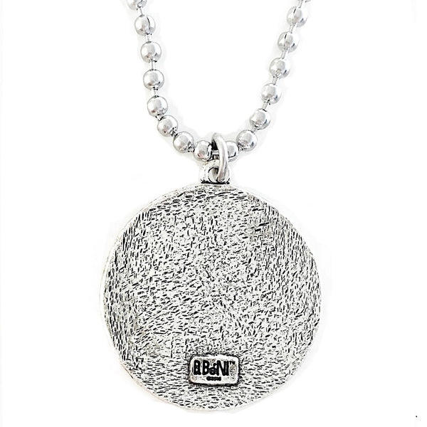 sterling silver plated IXOYE Cross Coin Necklace.