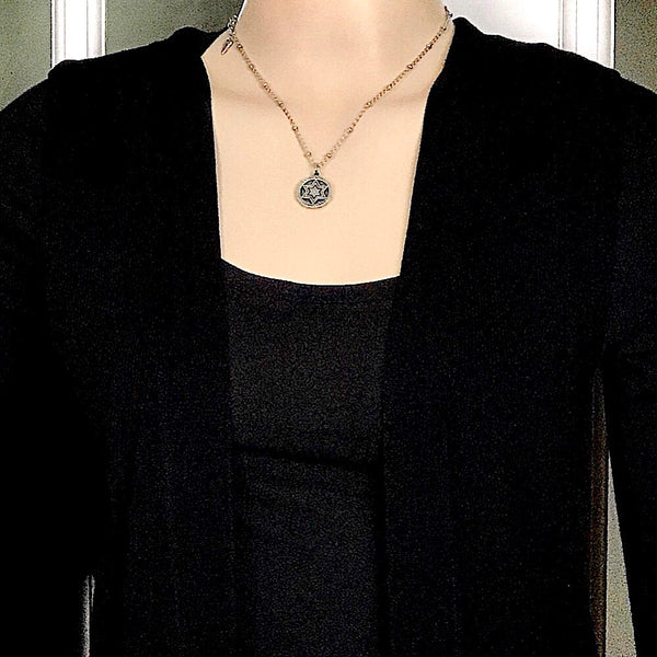 Bbeni silver Jewish star David satellite necklace