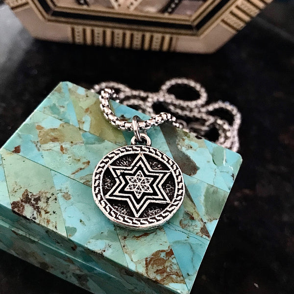 B.beni men's Jewish Star of David Necklace