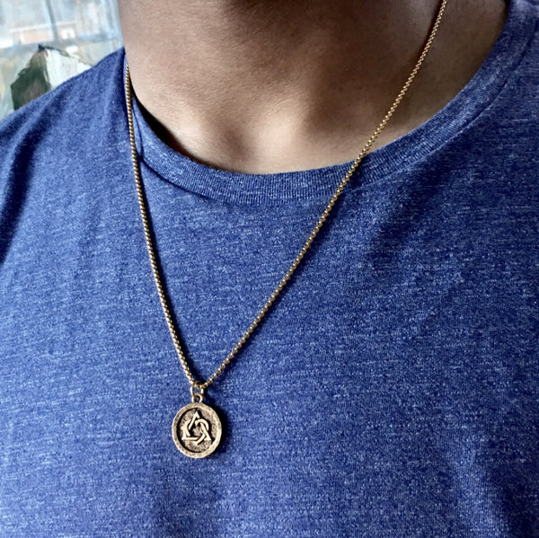 Men’s adoption coin necklace
