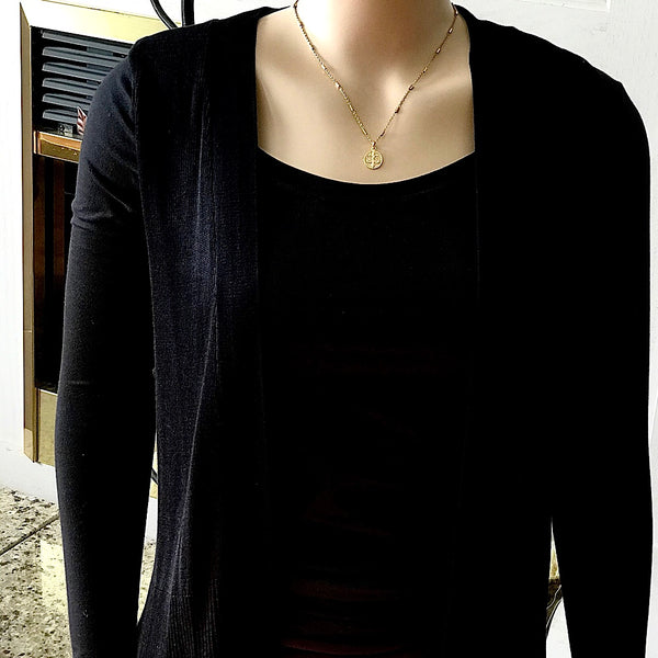 Bbeni cz diamond fleur de lis necklace