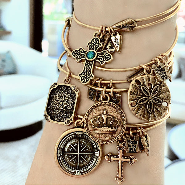 Bbeni lotus flower expandable charm bracelet