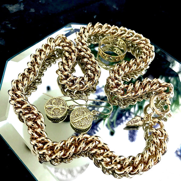 Bbeni 14k gold Miami Cuban cable link necklace