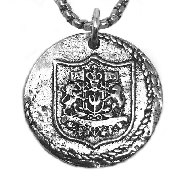 Bbeni alpha omega Greek Christian coin necklace