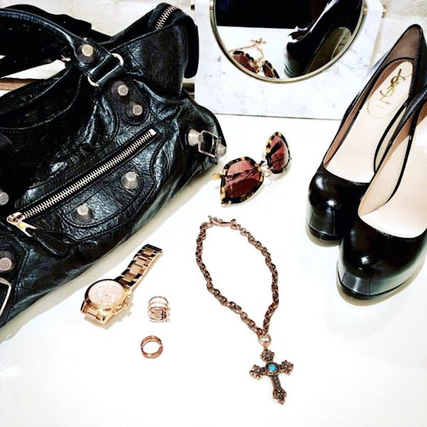 Bbeni Anastasia rose gold turquoise cross