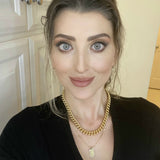 Bbeni 14k gold Miami Cuban link chain necklace men women