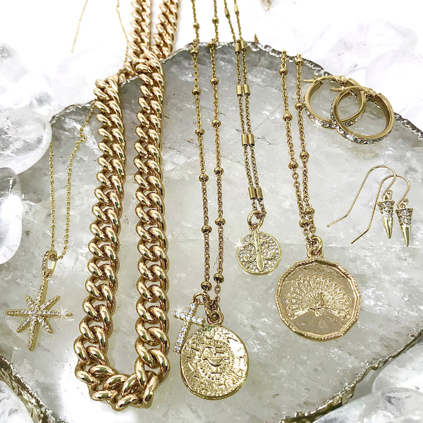 Bbeni gold Cuban curb link necklace men women