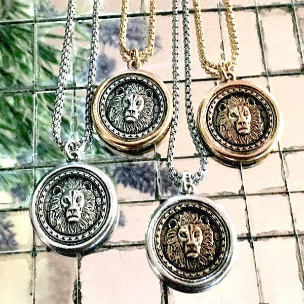 Bbeni lion coin necklace