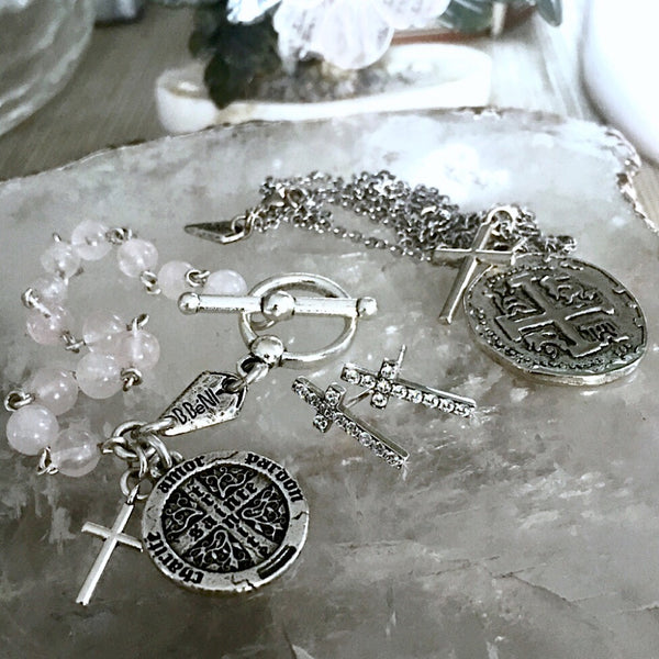 Bbeni Rose Quartz charm bracelet