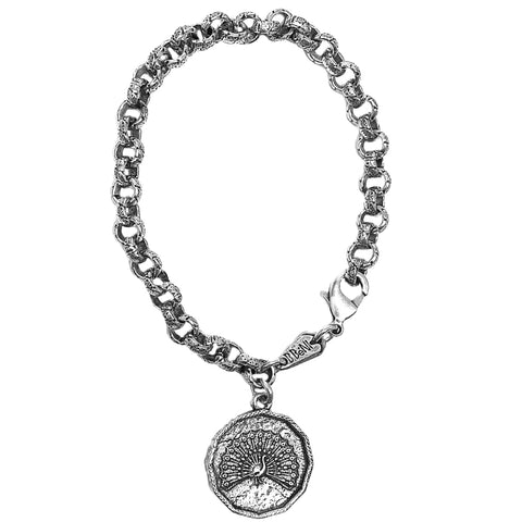 Peacock Coin Heavy Chain Bracelet