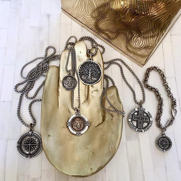 Bbeni lion coin necklace