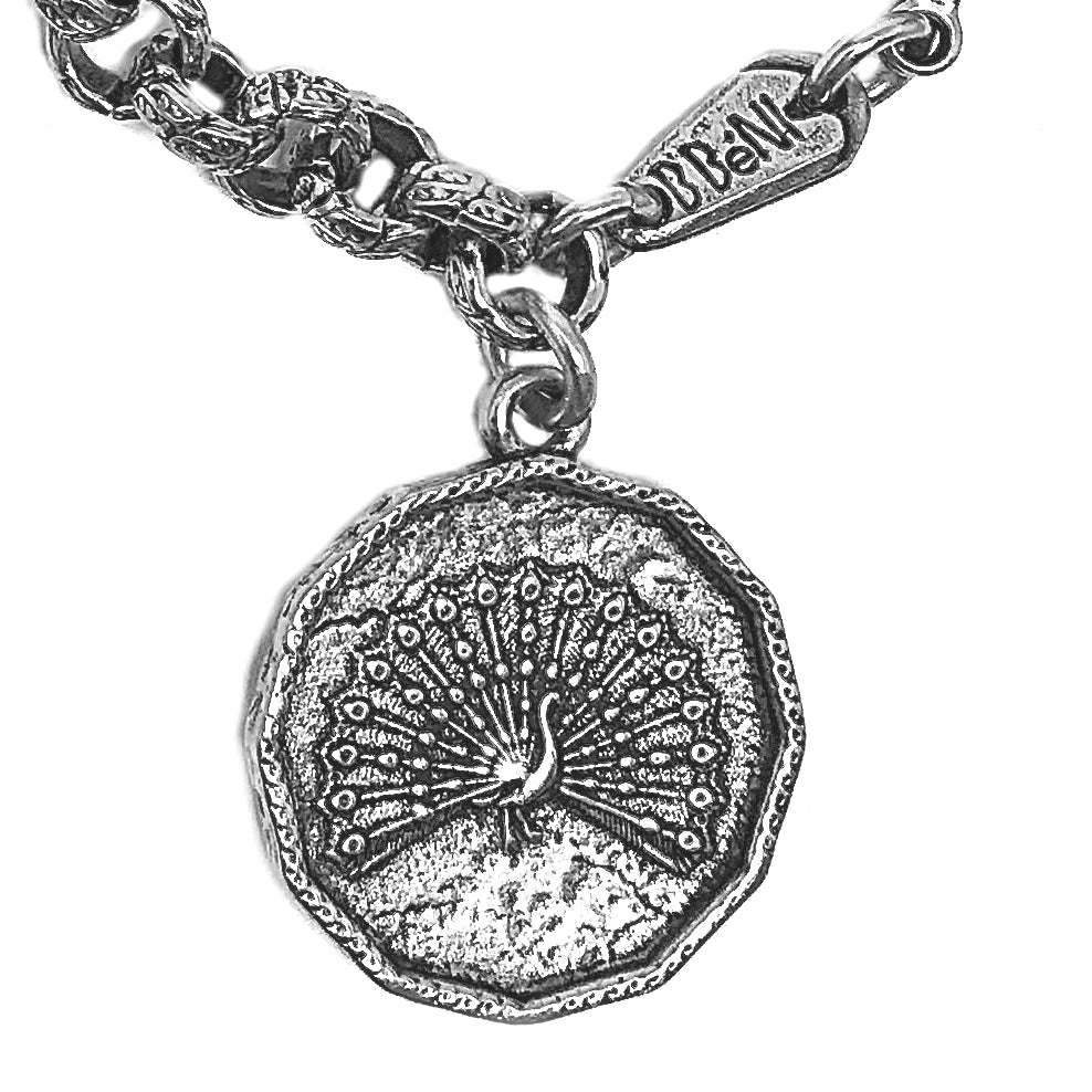 Peacock Coin Heavy Chain Bracelet