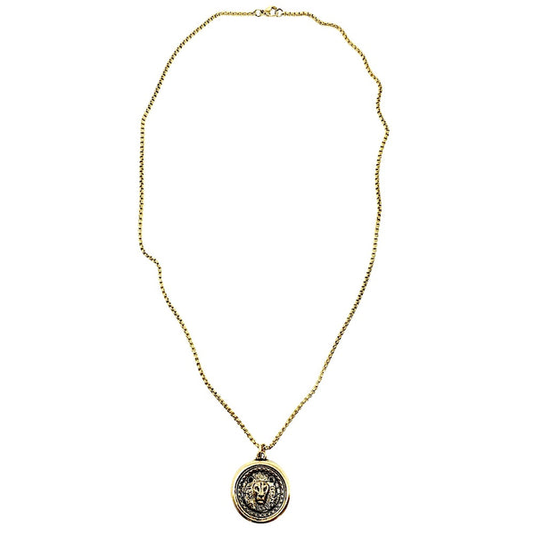 Bbeni lion coin necklace