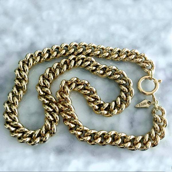 Bbeni 14k gold Miami Cuban cable link necklace