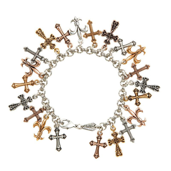 Allegra Tri-Tone Charm Bracelet