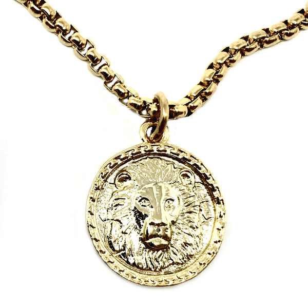 bbeni lion coin necklace