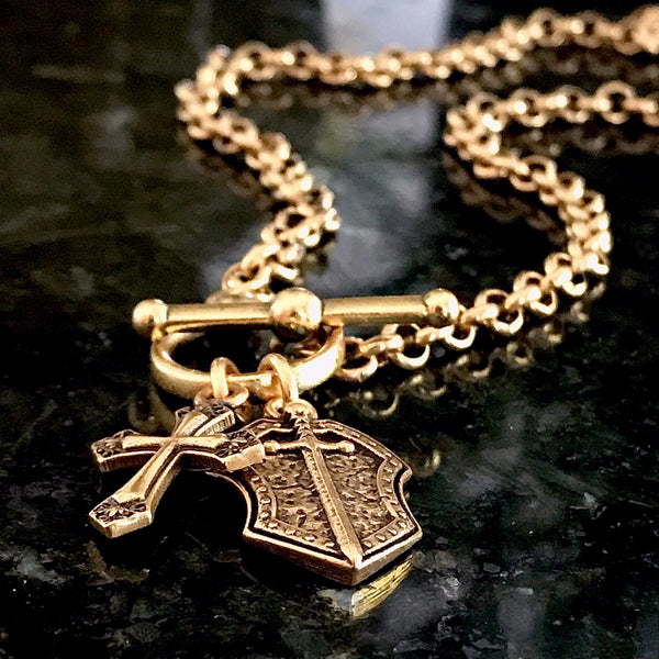 Shield of Faith Cross Necklace