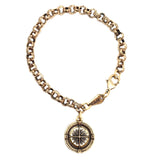 bbeni compass coin bracelet