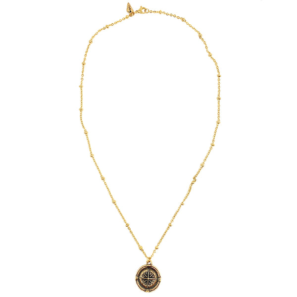 bbeni compass coin necklace