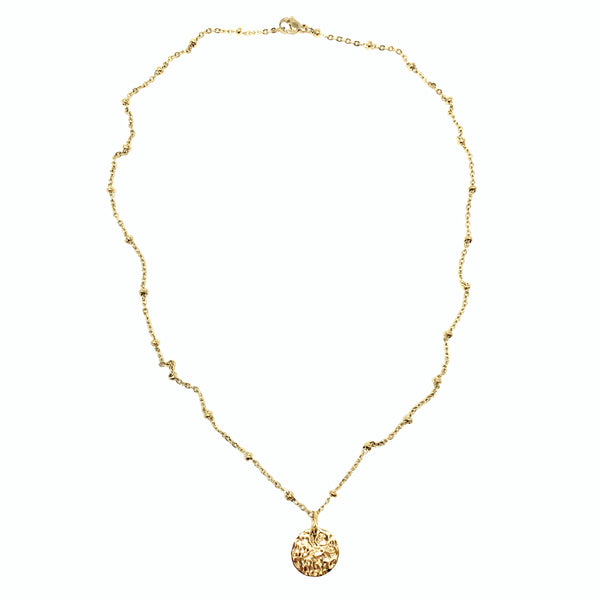 bbeni hammered disc necklace