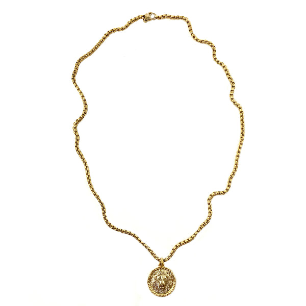 bbeni lion coin necklace