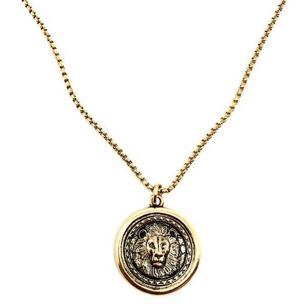 bbeni lion coin necklace