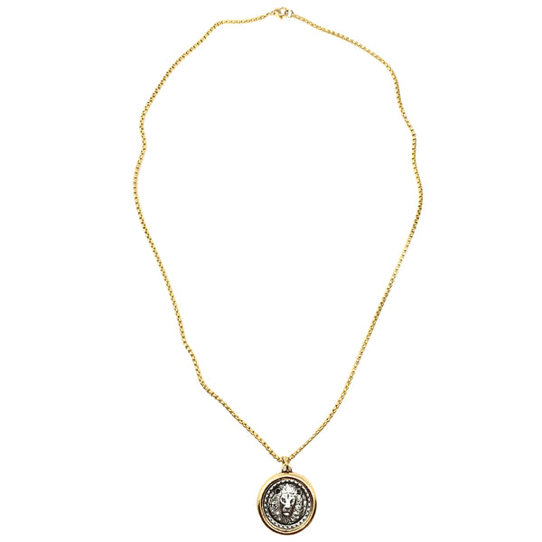 bbeni lion coin necklace