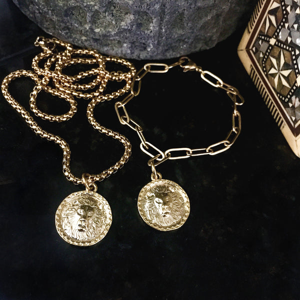 bbeni lion coin bracelet