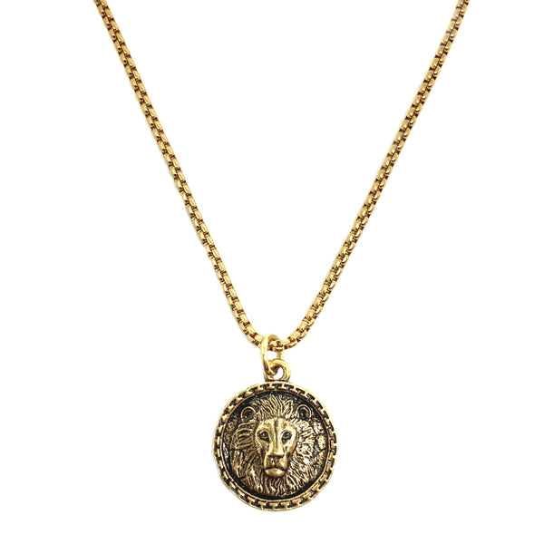 bbeni lion coin necklace