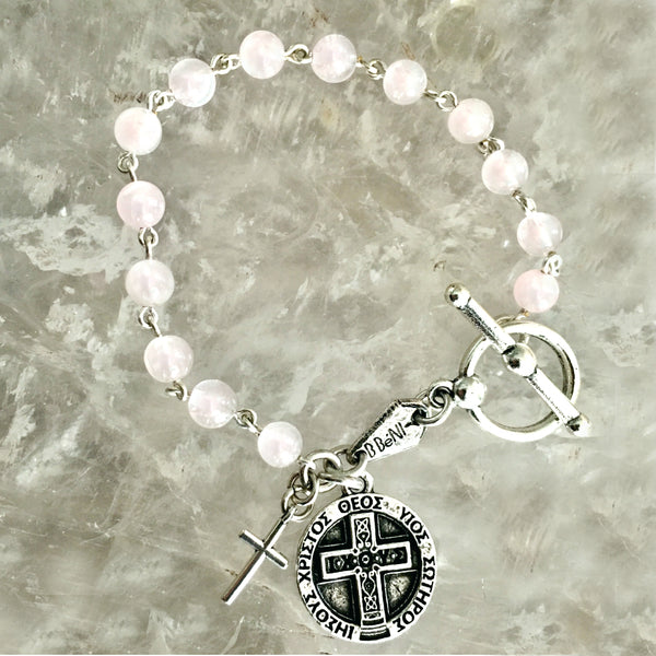 bbeni rose quartz IXOYE bracelet