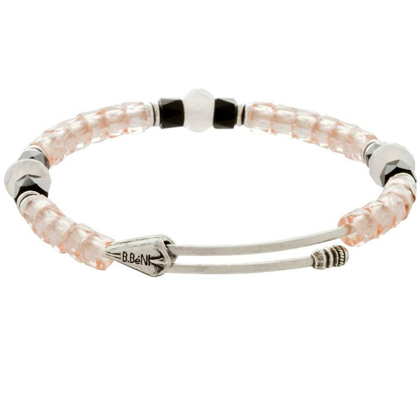 Believe Silver Beaded Bangle