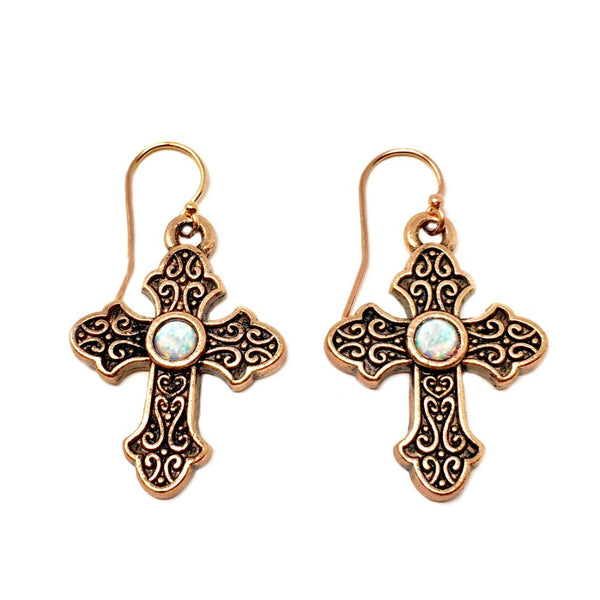 El Shaddai Cross Earrings
