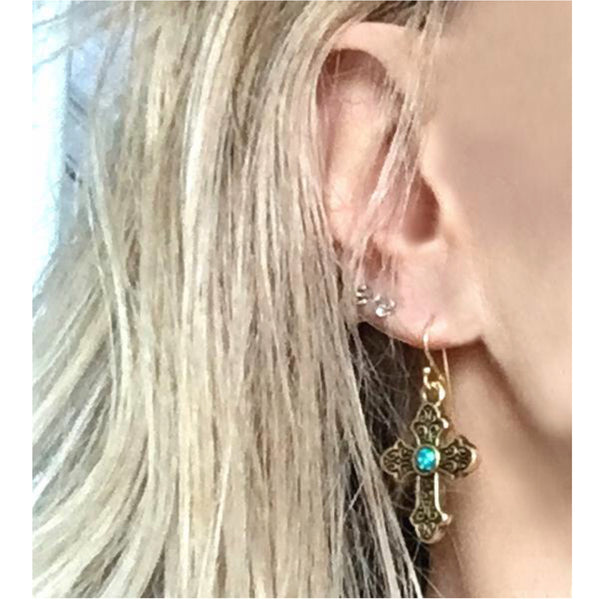 El Shaddai Cross Earrings