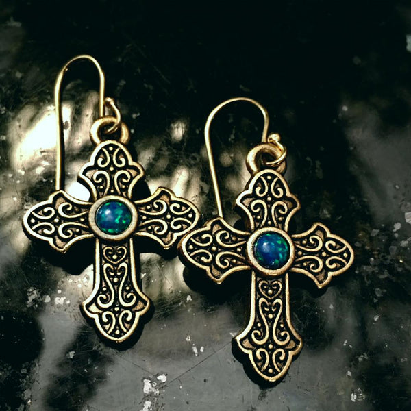 El Shaddai Cross Earrings