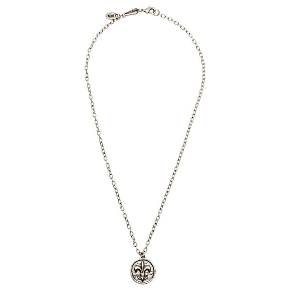 Fleur-de-Lis Coin Necklace