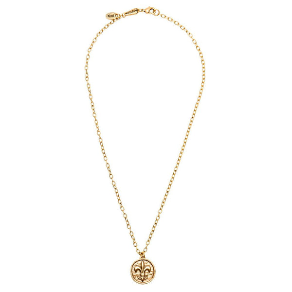 Fleur-de-Lis Coin Necklace