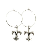 Fleur-de-Lis Hoop Earrings