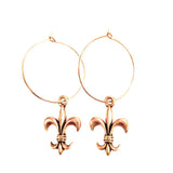 Fleur-de-Lis Hoop Earrings