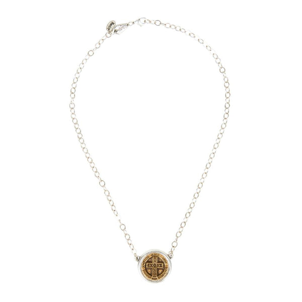 IXOYE Gold Coin In Holder Necklace